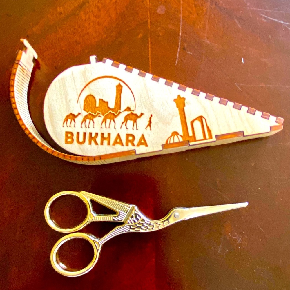 Bukhara Handmade Forged Scissors with Bird Design